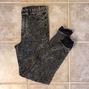 H&M Black and Grey Wash High Rise Jeggings